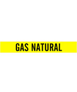 GAS NATURAL Pipe Warning Marker Yellow ADHESIVE STICKER 14.25&quot; 2.25&quot; BRA... - $14.37