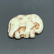 Vintage Czech Bohemian White Glass Elephant Charm Pendant1920&#39;s Neiger? - $516.70 MXN