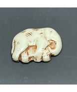 Vintage Czech Bohemian White Glass Elephant Charm Pendant1920&#39;s Neiger? - $516.70 MXN