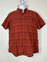 Tavik Modern Beach Culture Red Striped Shirt Button Up Short Sleeve Mens Large - £8.39 GBP