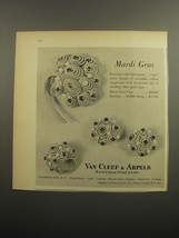 1960 Van Cleef &amp; Arpels Jewelry Ad - Mardi Gras - £11.80 GBP