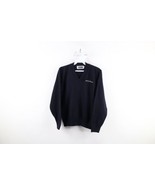 Vintage 90s Boys Large Spell Out Saint Francis Knit V-Neck Sweater Navy ... - $565.56 MXN