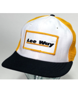 LEE WAY Trucker Hat-Yellow-Mesh-Snapback-Patch-Vtg - $19.64