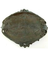 Antique Ricordo Di Roma Dish/Plaque/Tray Italy San Pietro Ornate Metal S... - €29,94 EUR