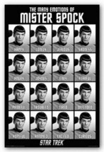 Mister Spock Poster Star Trek The Many Emotions By Collage Leonard Nimoy Mint... - £7.02 GBP