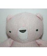 Target Pink Bear 6&quot; Owl Rattle Knit Plush Soft Baby Toy GC Brands Stuffe... - £15.22 GBP