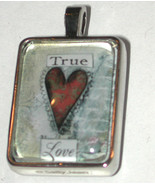 Sally Jean for Santa Barbara Pendant Two Sided Charm True Love Always   - £7.87 GBP