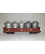Vintage American Flyer No.916 D&amp;H Gondola w/ Canisters, Red, Knuckle Cou... - $458.60 MXN