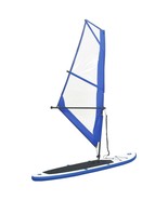 vidaXL Inflatable Stand Up Paddleboard with Sail Set Blue and White - $25,625.62 MXN