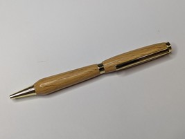 Slimline Twist Pen Gold Finish Red Oak Body Hand Turned Pen - £20.07 GBP