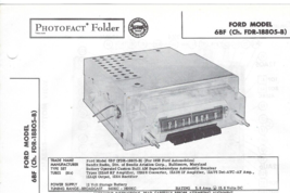 1956 Ford FDR-18805-B Car Radio Photofact Service Repair Manual 6BF Am Bendix - £7.90 GBP