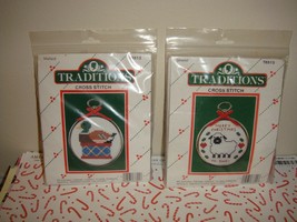 Traditions Cross Stitch Ornament Kits Mallard & Sheep Set Of 2 - $11.49