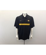  Nike Dry Fit  Men&#39;s   Eagle Polyester Polo 2 Times Large Black Yellow S... - $7.92