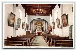 Interior San Gabriel Archangel Mission CA Detroit Publishing UNP DB Postcard S24 - $2.48