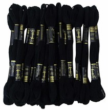 Anchor Threads Cross Stitch Stranded Cotton Thread Floss Hand Embroidery Black - £9.68 GBP