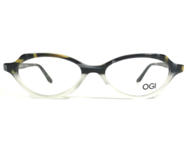 OGI Eyeglasses Frames 7157/1901 Matte Black Gray Yellow Clear Horn 51-16-140 - £36.51 GBP