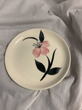 Stetson China Bread Butter Plate Mid Century Modern White And Pink Flower 6.25” - £3.73 GBP