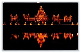 Parliament Buildings at Night Victoria BC Canada UNP Chrome Postcard B19 - £2.33 GBP