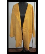 Koton Women&#39;s Long Jacket Cardigan Open Front Faux Suede Golden - $466.86 MXN