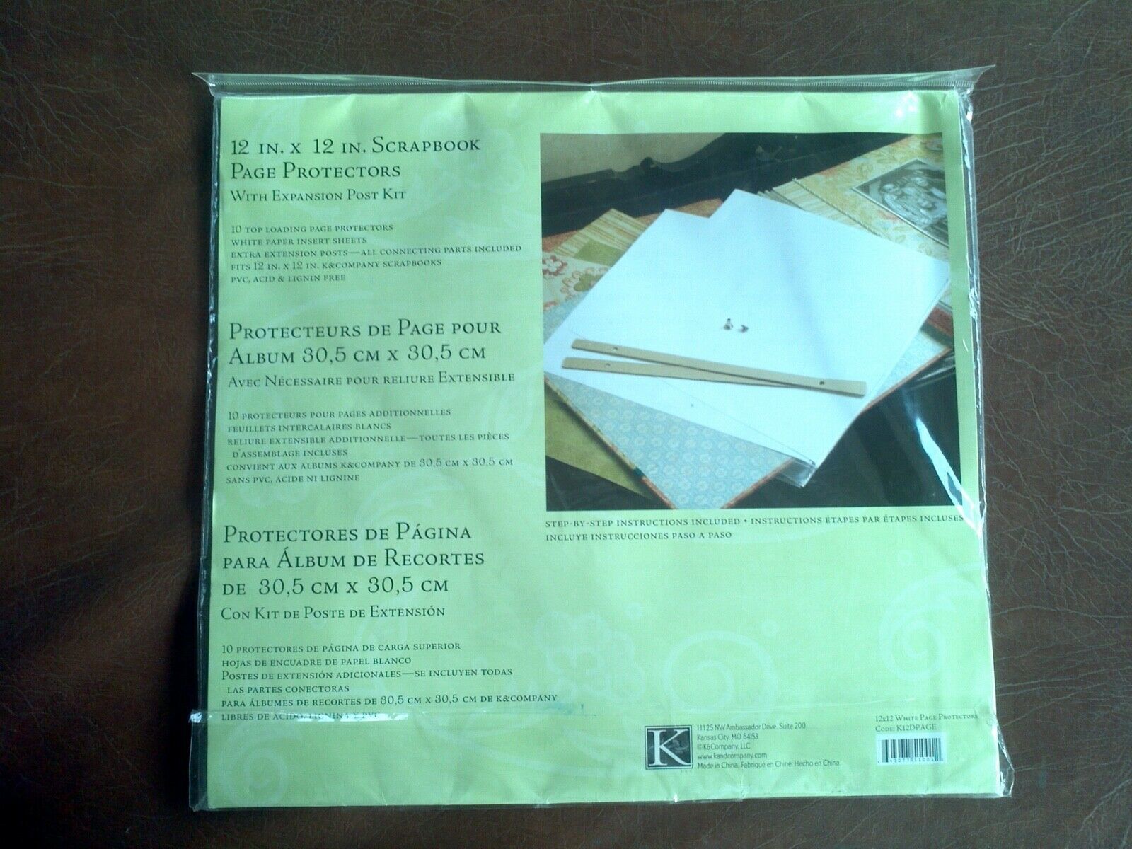 K &amp; Company 12&quot; X 12&quot; Refill Kit Top Loading Page Protectors 10 Pack NEW! - $14.85