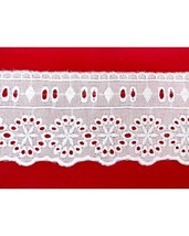 Lace hole embroidery decorative ribbon 6 cm San Gallo 4BF11G baking-
show ori... - £2.36 GBP
