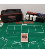 World Series Of Poker Set With Case Chips Cards And Felt Texas Hold Em Mat - £17.11 GBP