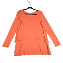 Soft Surroundings Womens Small Perfect Layers Tiered Top Orange Swing Back - £10.77 GBP