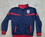 US Soccer Track Jacket Men&#39;s MEDIUM Blue Red Futbol United States - £15.43 GBP