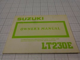 OEM Suzuki  Owners Manual 1987  87   LT230E LT 230 E    99011-35B21-03A - $25.14