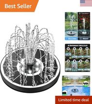 High Conversion Glass Panel Solar Fountain for Garden with Anti-Drift De... - $64.13