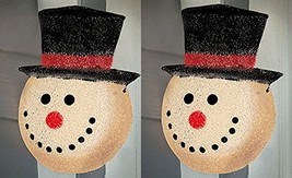 Kovot Snowman Porch Light Cover Set of 2 | Holiday Decoration Waterproof... - £23.58 GBP