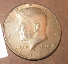 1968-D Kennedy 40% Silver Half Dollar - $322.04 MXN