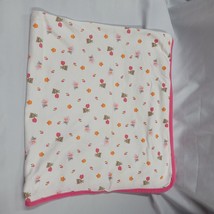 Just One You White Pink Orange Owl Bear Cat Dog Flower Cotton Baby Blanket - £31.64 GBP