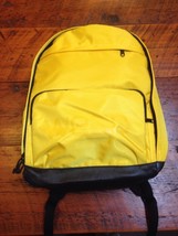 WeSC SWEDEN Conspiracy Skater Yellow Black Travel Carry On Pockets Backpack Bag - £47.20 GBP
