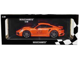 2021 Porsche 911 Turbo S with SportDesign Package #20 Orange with Silver Stripes - $165.99