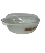 Anchor Hocking Fire King Casserole Dish 1.5 Qt 437 Natures Bounty Fruit ... - $22.49 CAD
