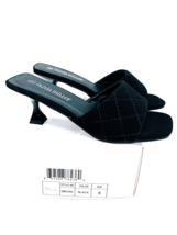 Olivia Miller Half Moon Braided Dress Slide Sandals - Black, US 6 - £17.18 GBP