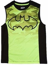 Batman Boys Muscle Shirt Size X-Small 4-5 NEW Camo &amp; Black - £7.42 GBP