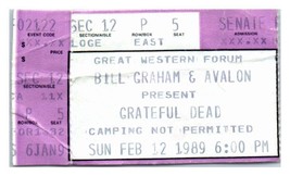 Grateful Dead Konzert Ticket Stumpf Februar 12 1989 Los Angeles California - $49.48