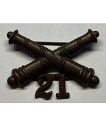 1902-1905, U.S ARMY ARTILLERY CORPS, BRONZE, 21st FIELD ARTILLERY, COLLA... - $653.32 MXN