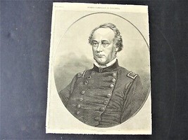 Major General H. W. HALLECK-Harper&#39;s Pictorial History of Civil War 1862 Print. - £15.46 GBP