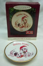 Hallmark Walt Disney 101 Dalmatians Porcelain Plate Christmas Tree Ornament 1996 - £13.06 GBP