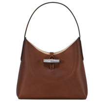 Longchamp Roseau Hobo Medium Leather Shoulder Bag ~NWT~ EBONY - £267.18 GBP