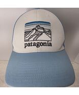 Patagonia P-6 Logo Trucker Snapback Light Blue Hat Mesh NetPlus Adjustab... - $360.13 MXN