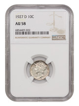 1927-D 10C Ngc AU58 - £325.65 GBP