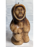 INUIT NATIVE AMERICAN FIGURAL MAN CANDLE VINTAGE RETRO DECOR CANADA CANA... - $58.96 CAD