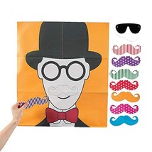 Fun Express - Pin The Flashy Stache Game for Party - Toys - Games - Pin ... - $1.84