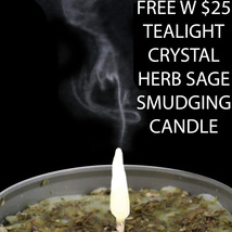 Haunted FREE W $25 EXTREME CLEARING PROTECTION SAGE CRYSTAL HEARB CANDLE... - $0.00