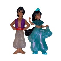 Disney Aladdin and Princess Jasmine Miniture Action Figures by Hasbro 2.5&quot; - £7.70 GBP