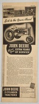 1938 Print Ad John Deere Two Cylinder Tractors Extra Years of Service Mo... - $17.98